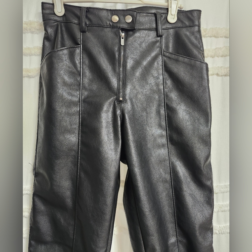 New Black Faux Leather Pants. - Picture 6 of 16